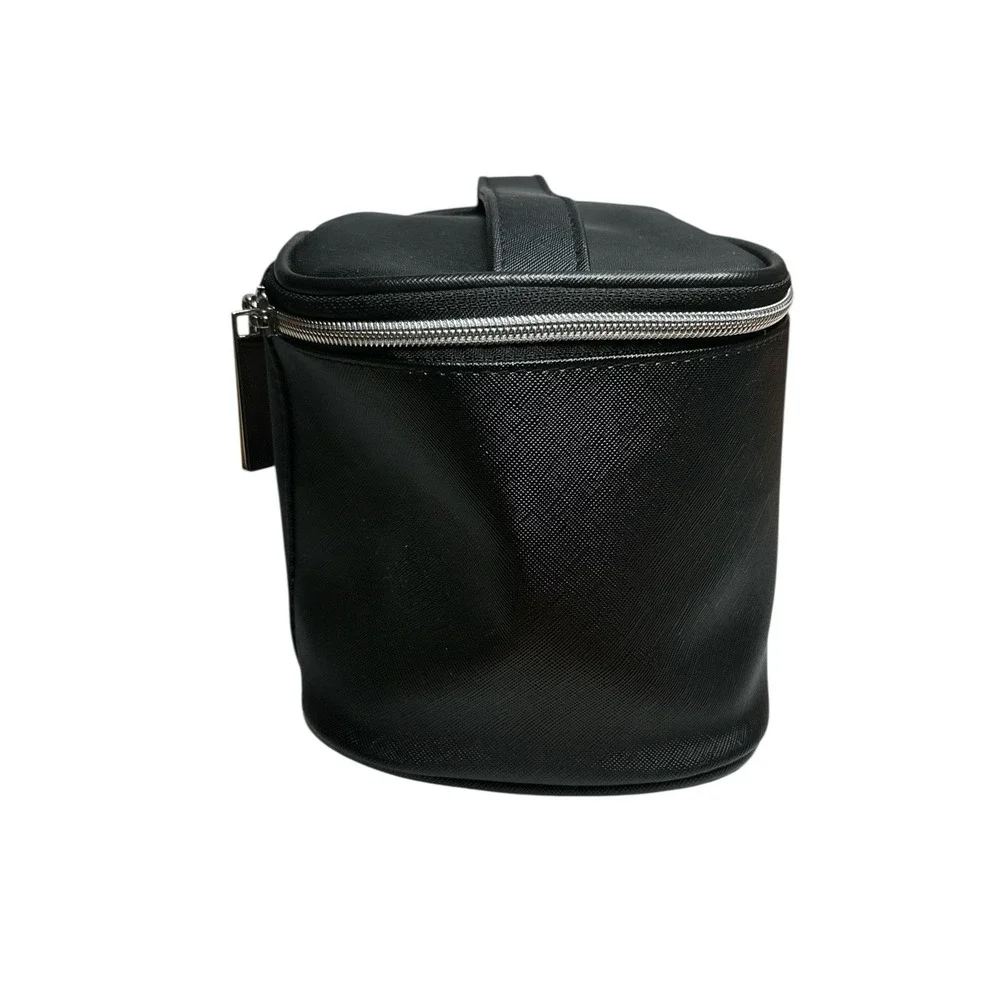 Marc Tetro Boston Terrier Black Top Handle Makeup/Travel Bag With Zip Closure